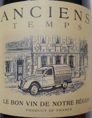 Anciens Temps IGP Pays D'OC - rouge 