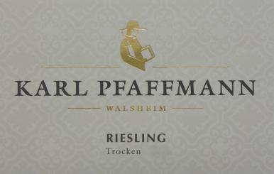 Karl Pfaffmann RIESLING Trocken 1,0.Ltrfl. 