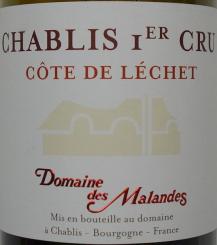 Chablis "PREMIER CRU" Côte de Léchet 