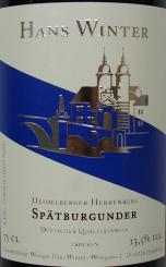 Weingut Winter Heidelberger Herrenberg Spätburgunder trocken 
