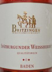 Britzinger Spätburgunder Weissherbst Qualitätswein - mild, gehaltvoll 