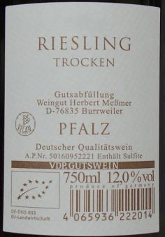 Wein Shop | VDP Weingut Meßmer Riesling trocken - Gutswein | online kaufen  bestellen