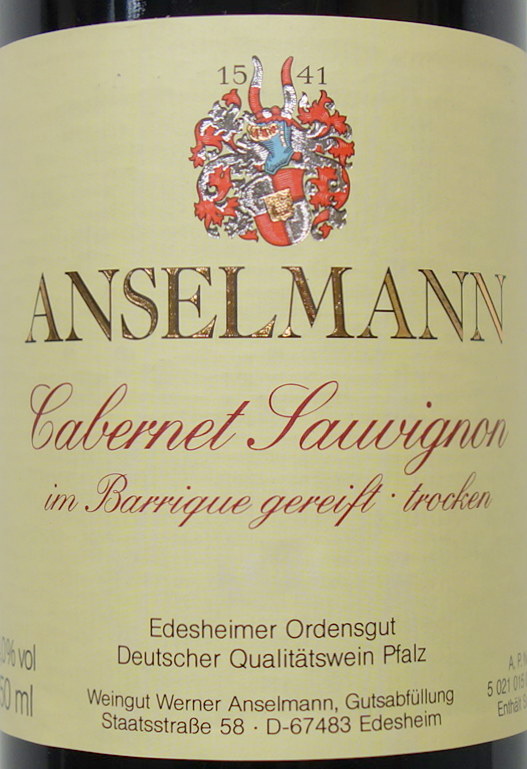 im online Werner bestellen Wein Shop Weingut | Sauvignon gereift kaufen Anselmann trocken, Cabernet | QbA. Barrique