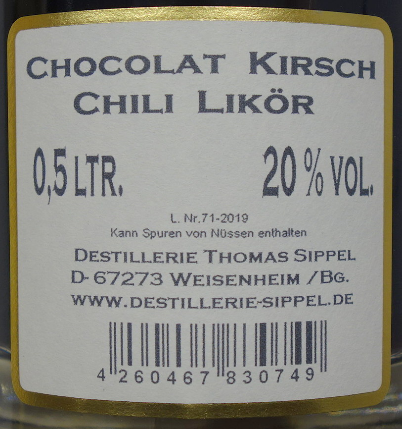 Wein Shop | Thomas Sippel Palatinatus Choco-Kirsch-Chili Likör | online ...